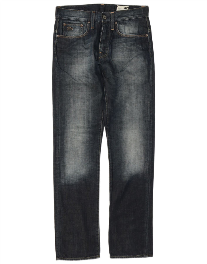 G-Star Mens Straight Jeans W30 L32 Navy Blue Cotton