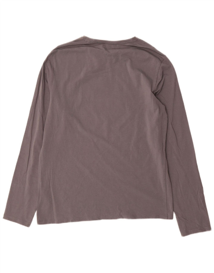 Guess Herre Grafisk Top Langærmet UK 40 Medium Grå Bomuld