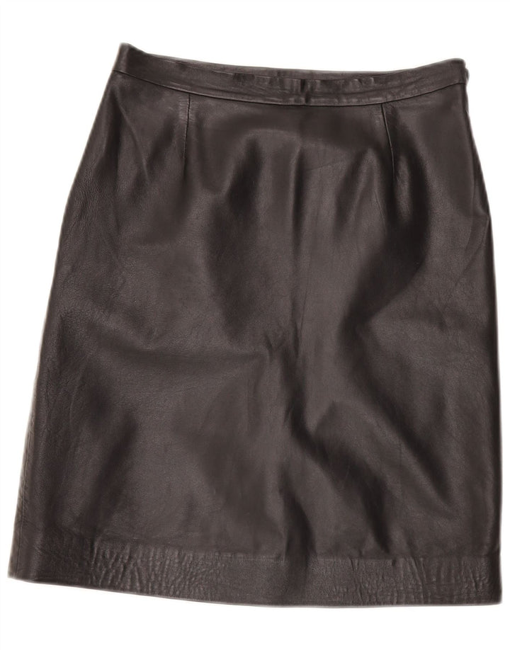 Vintage Damen Lederrock W29 Medium Schwarz