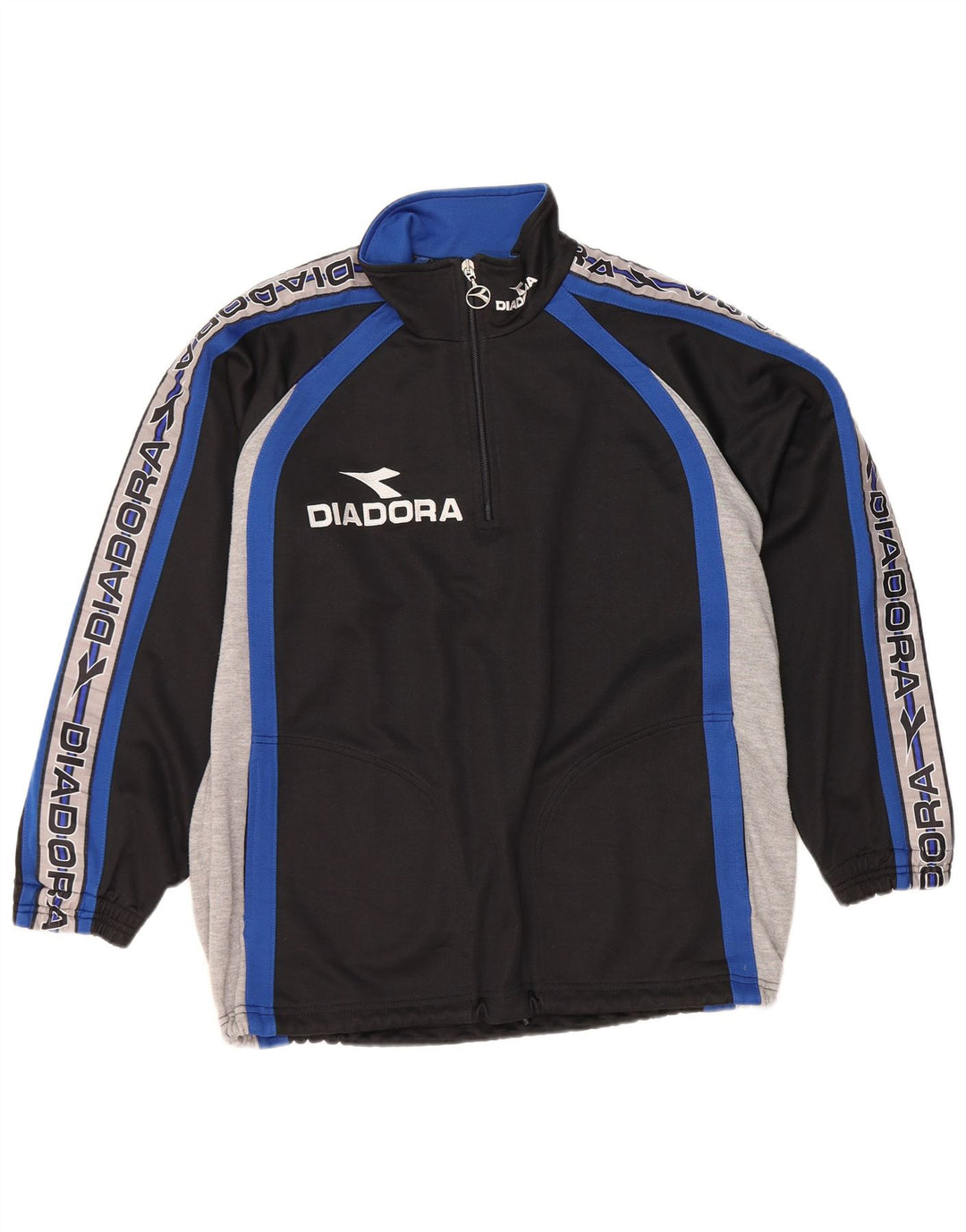 Diadora Herre grafisk træningsdragt Topjakke Medium Sort Colourblock