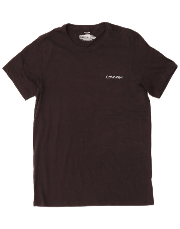 Calvin Klein T-shirt à manches courtes pour homme en coton noir Taille S