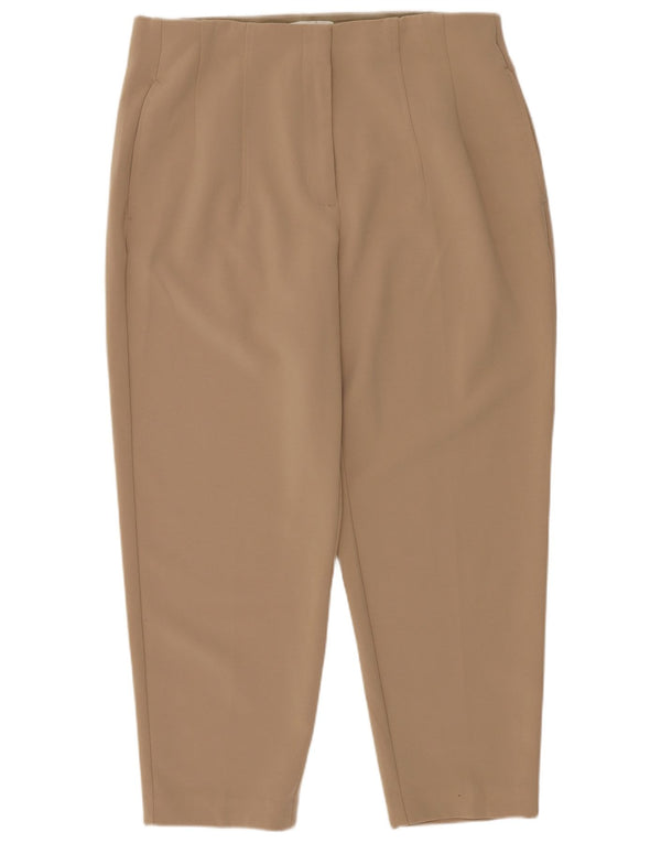 Marks & Spencer Damen Tapered Cropped-Hose UK 14 Medium W30 L24 Beige