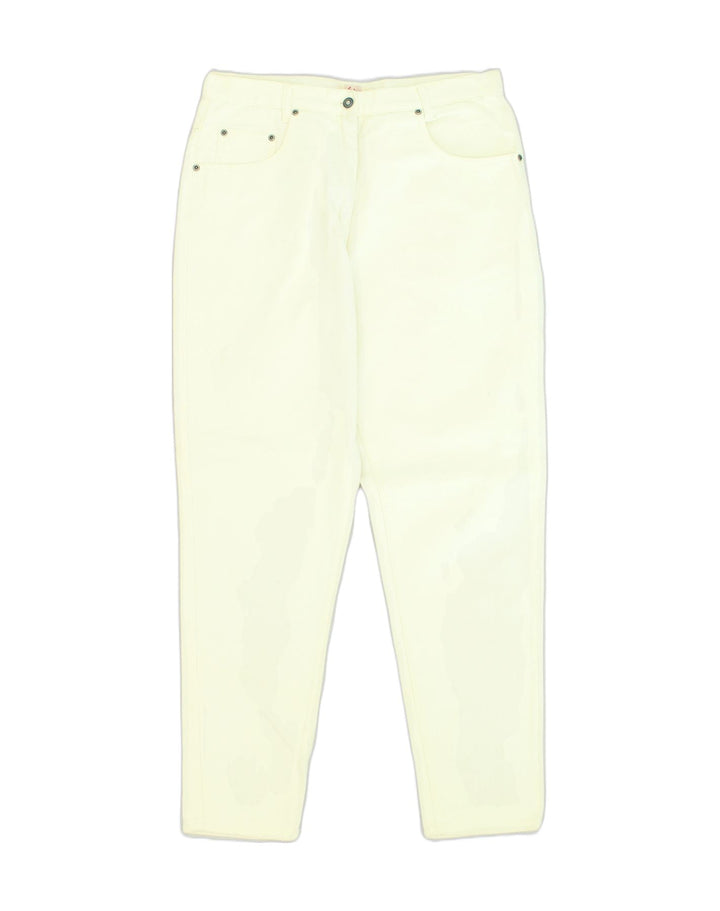 VINTAGE Womens Slim Jeans IT 46 Large W32 L30 White Cotton | Vintage Vintage | Thrift | Second-Hand Vintage | Used Clothing | Messina Hembry 