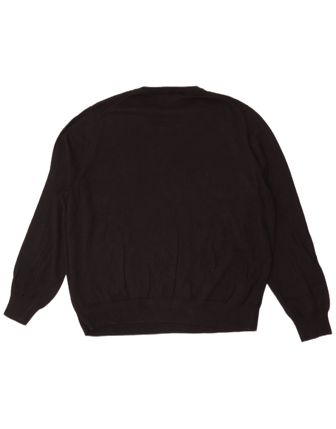 Marks & Spencer Mens Crew Neck Jumper Sweater 3XL Black Cotton