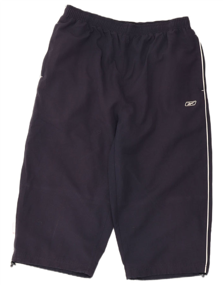 Reebok Mens Bermuda Sport Shorts Medium Navy Blue Polyester