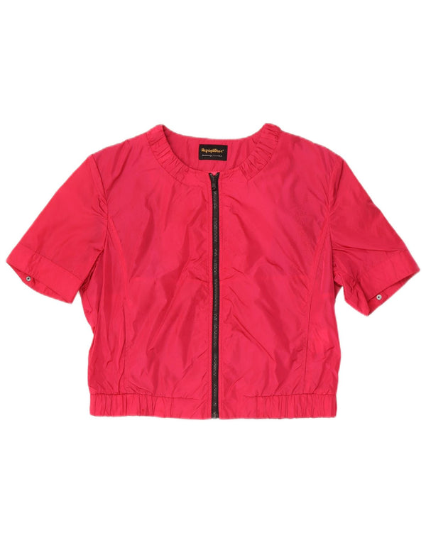 Refrigiwear Womens Crop Kortærmet træningsdragt Topjakke UK 16 Large Pink
