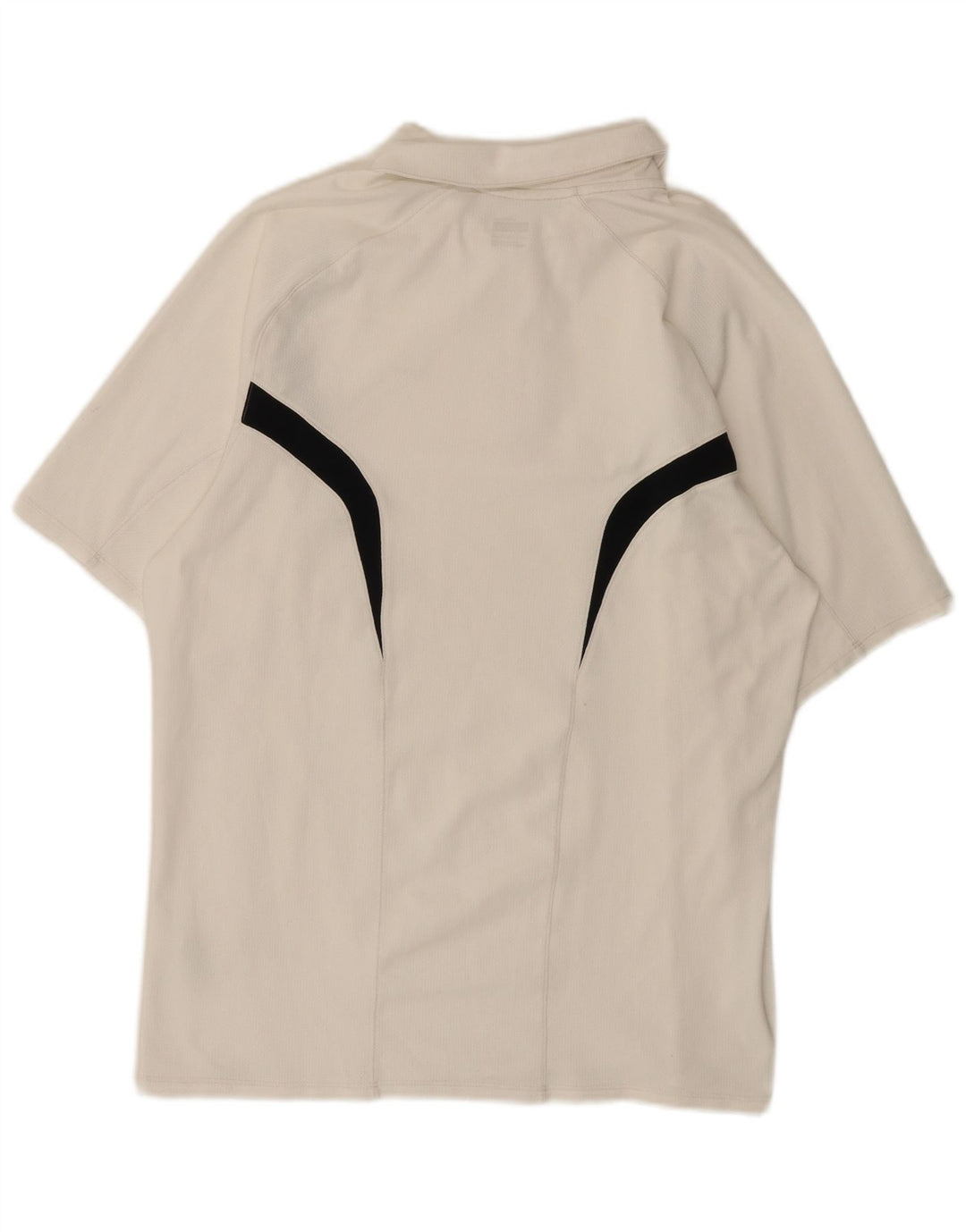 Nike Mens Polo Shirt Large White Colourblock Polyester