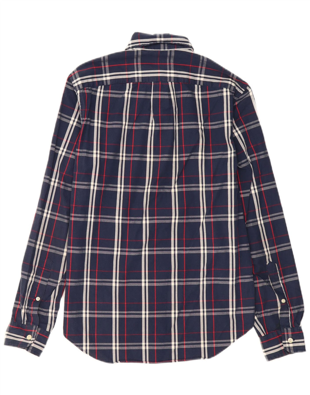 J. Crew Herren Karohemd XS Marineblau kariert Baumwolle