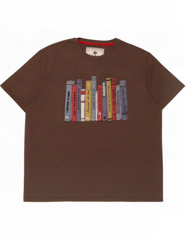 Camiseta gráfica para hombre Fat Face Top 2XL Algodón marrón