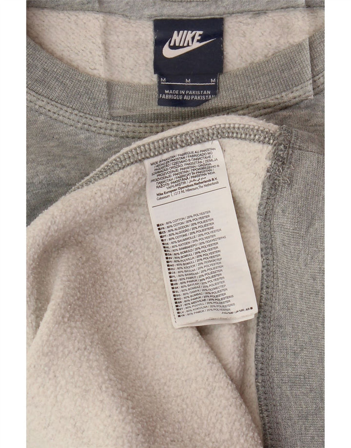 NIKE Mens Sweatshirt Jumper Medium Grey Cotton