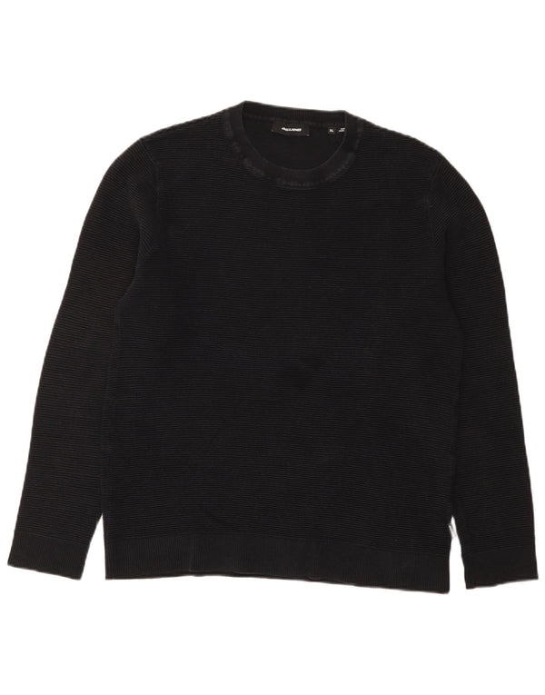 Jack & Jones Boys Crew Neck Jumper Sweater 13-14 Years XL Black Cotton