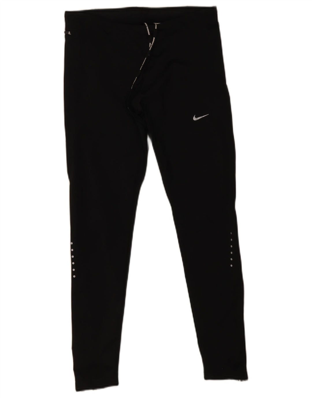 Nike Damen Dri Fit Leggings UK 12 Medium Schwarz Polyester