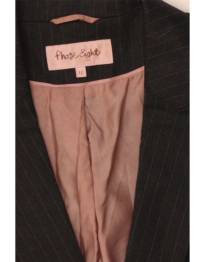 Giacca blazer da uomo a 1 bottone Phase Eight UK 12 Gessato grigio medio
