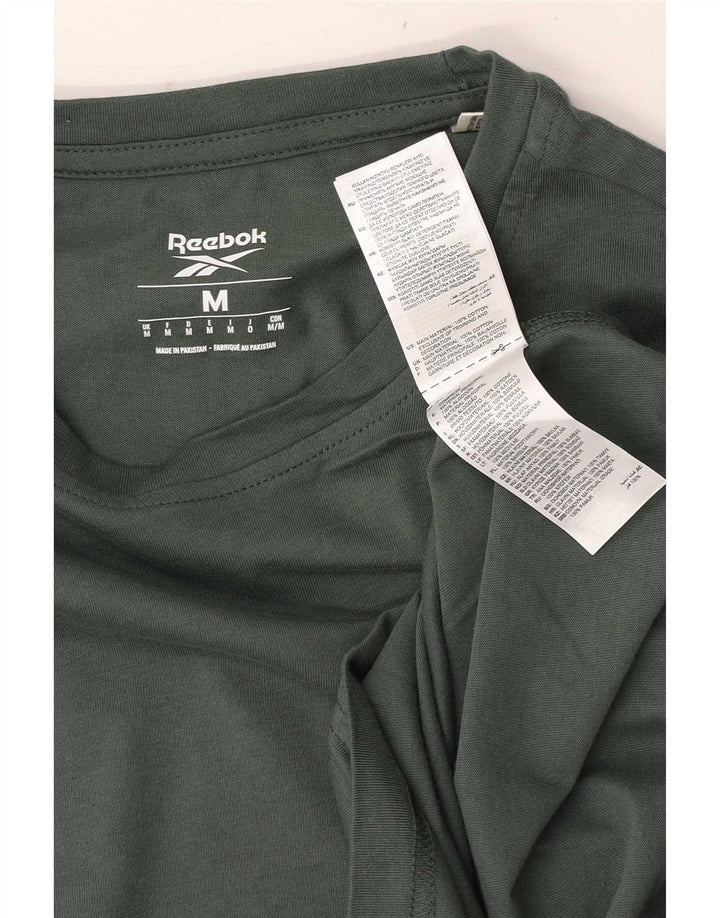 Reebok Herre grafisk T-shirt Top mellemgrøn bomuld