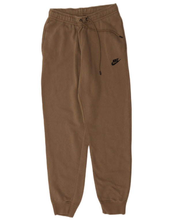 Calça de treino feminina Nike Joggers UK 8 pequeno algodão marrom