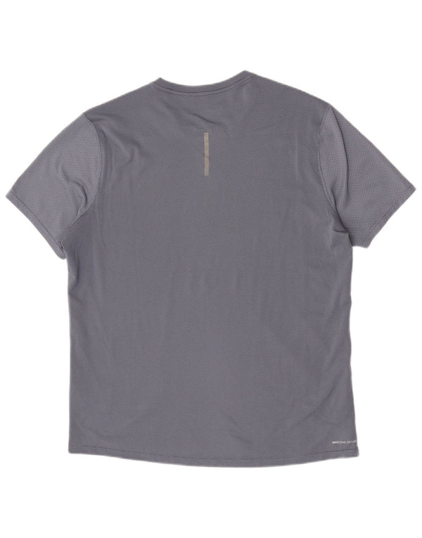 Męski T-shirt z krótkim rękawem Nike, duży, niebieski, nakrapiany poliester