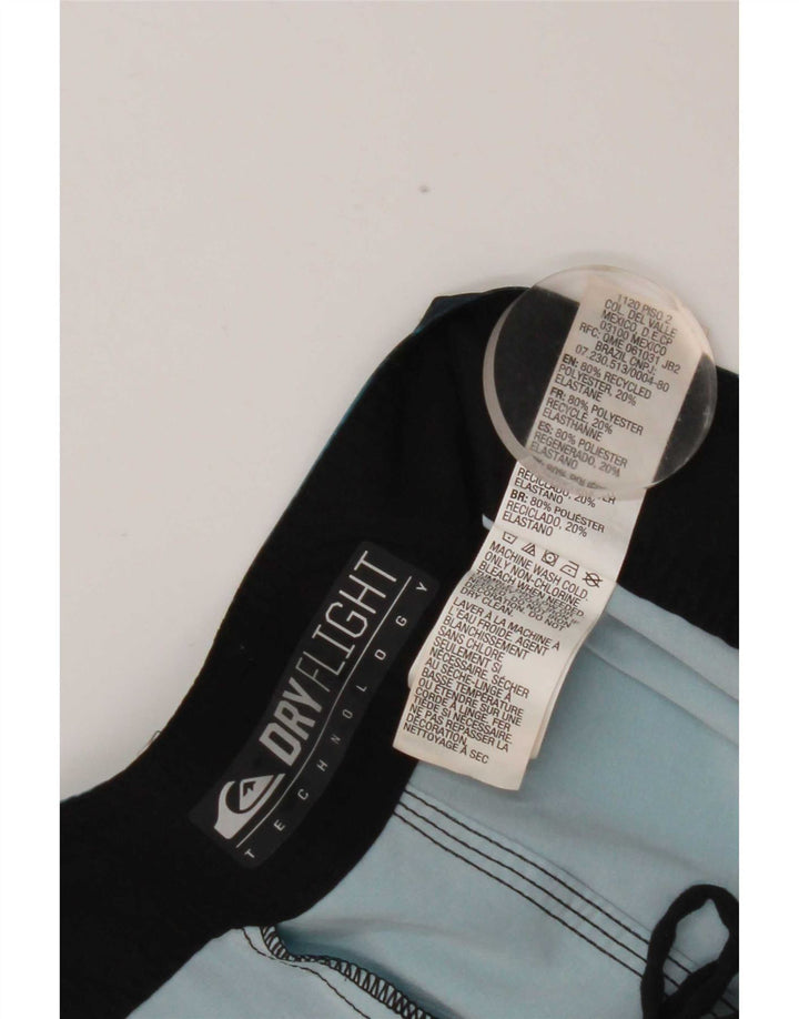 Quiksilver Mens Swimming Shorts Small  Blue Geometric Polyester