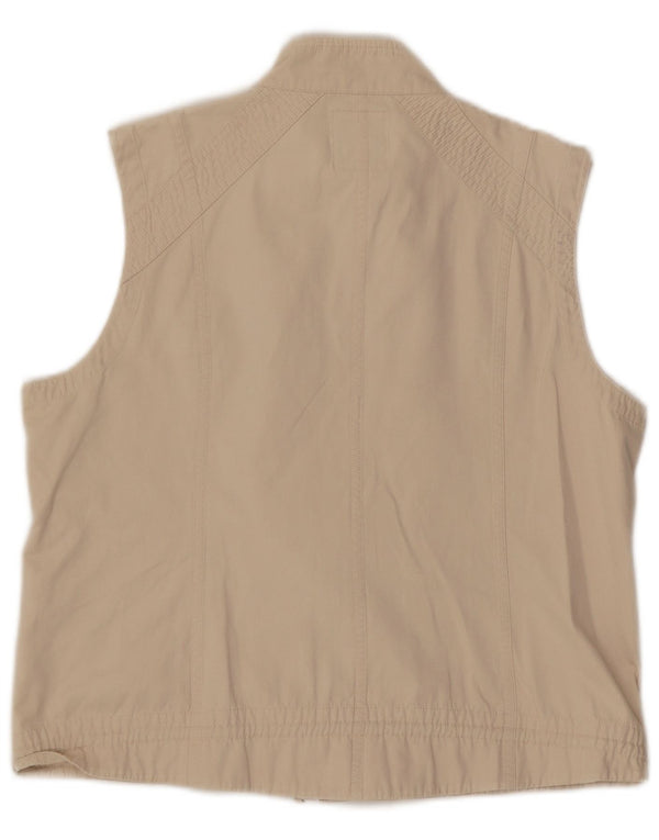 Lerros Womens Gilet IT 42 Medium Beige Cotton