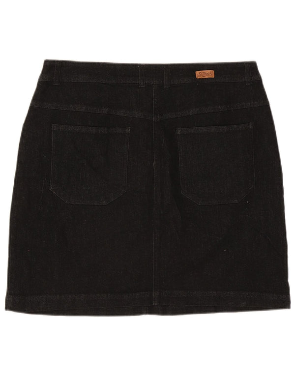 Saltrock Dame Mini Denim Nederdel UK 16 Large W34 Black Bomuld