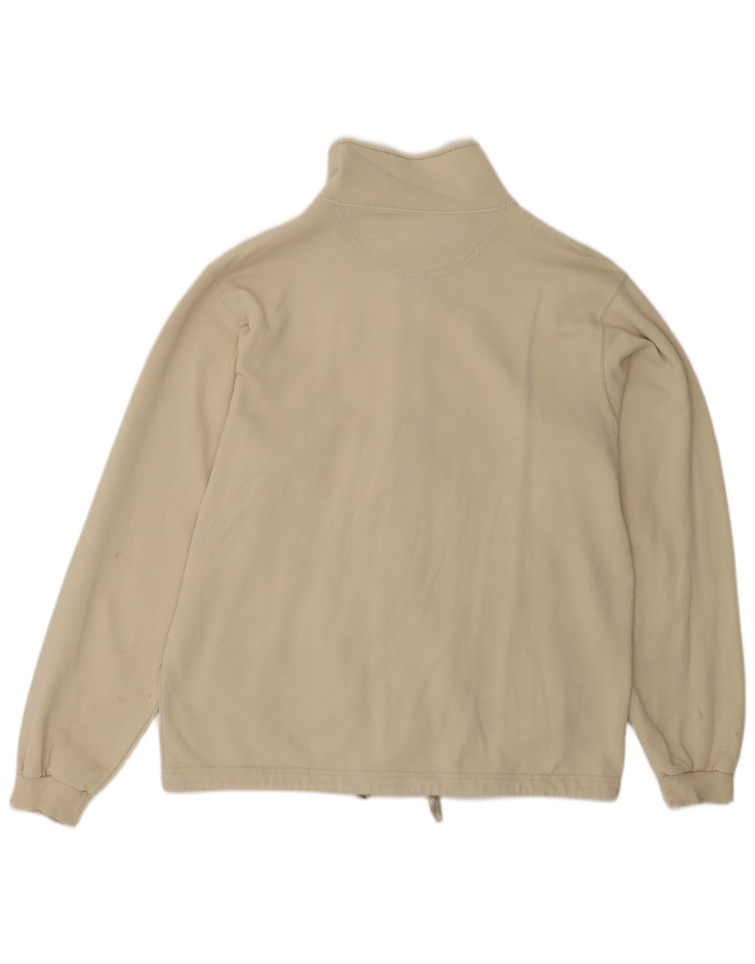CHAMPION Mens Tracksuit Top Jacket Large Beige Cotton