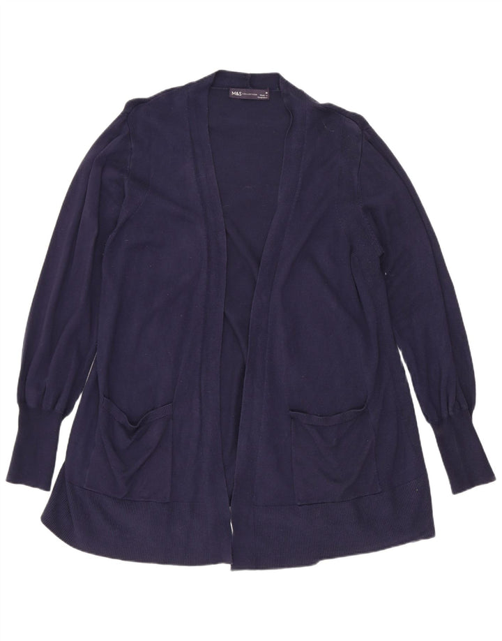 Marks & Spencer Damen Longline-Cardigan-Pullover Mittelblau