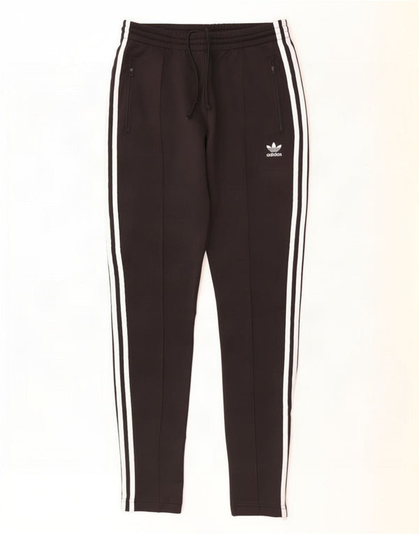 Adidas Pantalon de survêtement pour femme UK 8 Small Noir Coton
