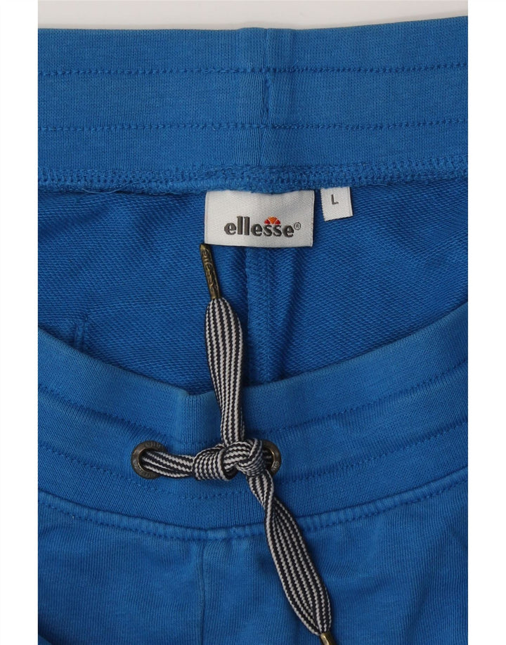 Ellesse Mens Graphic Sport Shorts Large  Blue Cotton