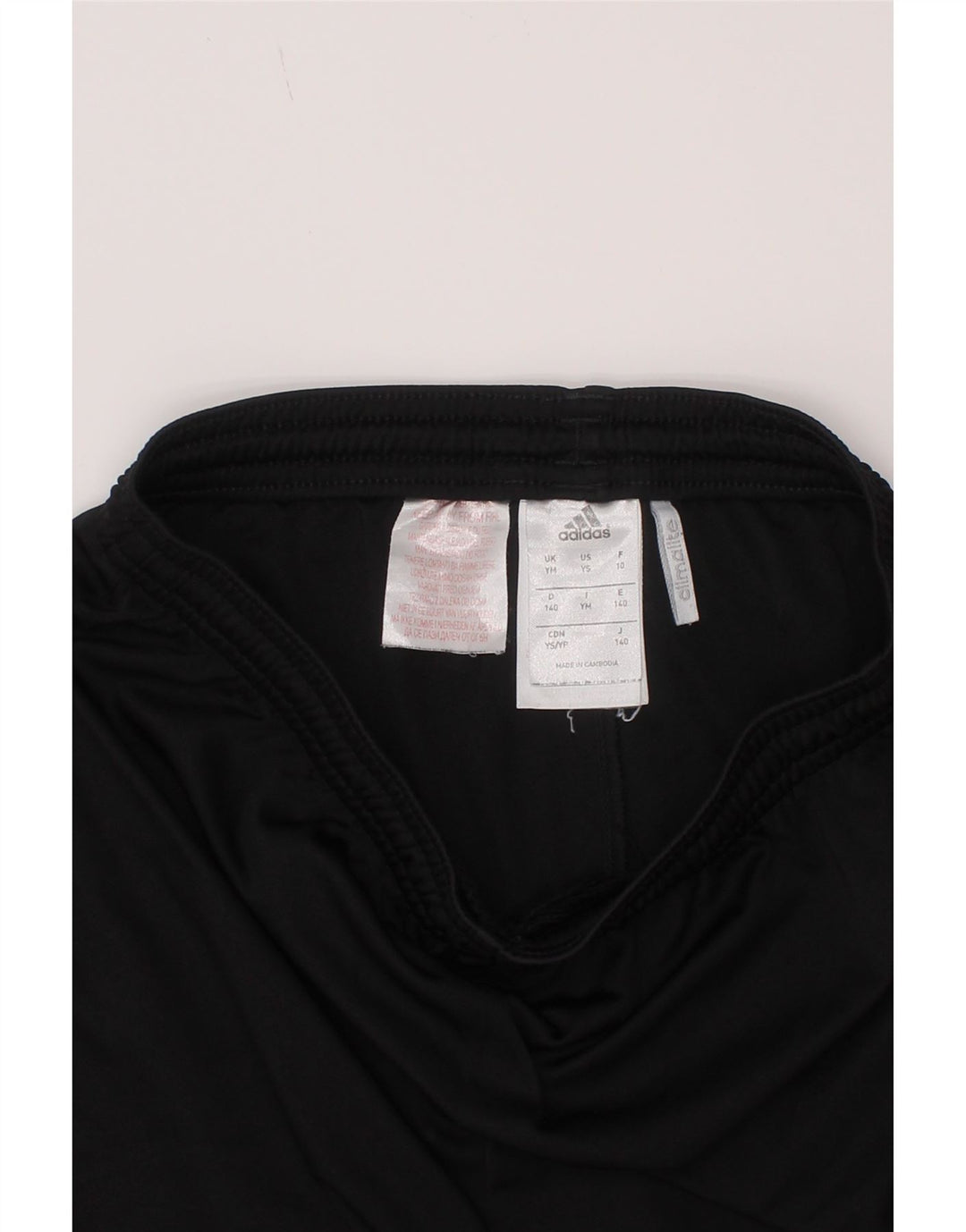 Pantaloncini sportivi Adidas Climalite da ragazzo 9-10 anni medio poliestere nero