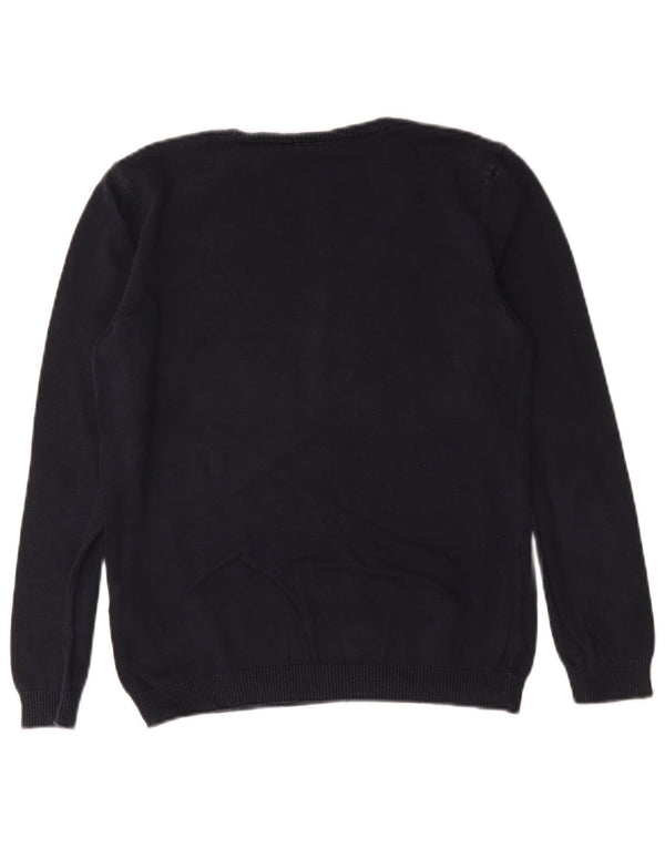 U.S. Polo Assn. Girls V-Neck Jumper Sweater 11-12 Years Medium Navy Blue