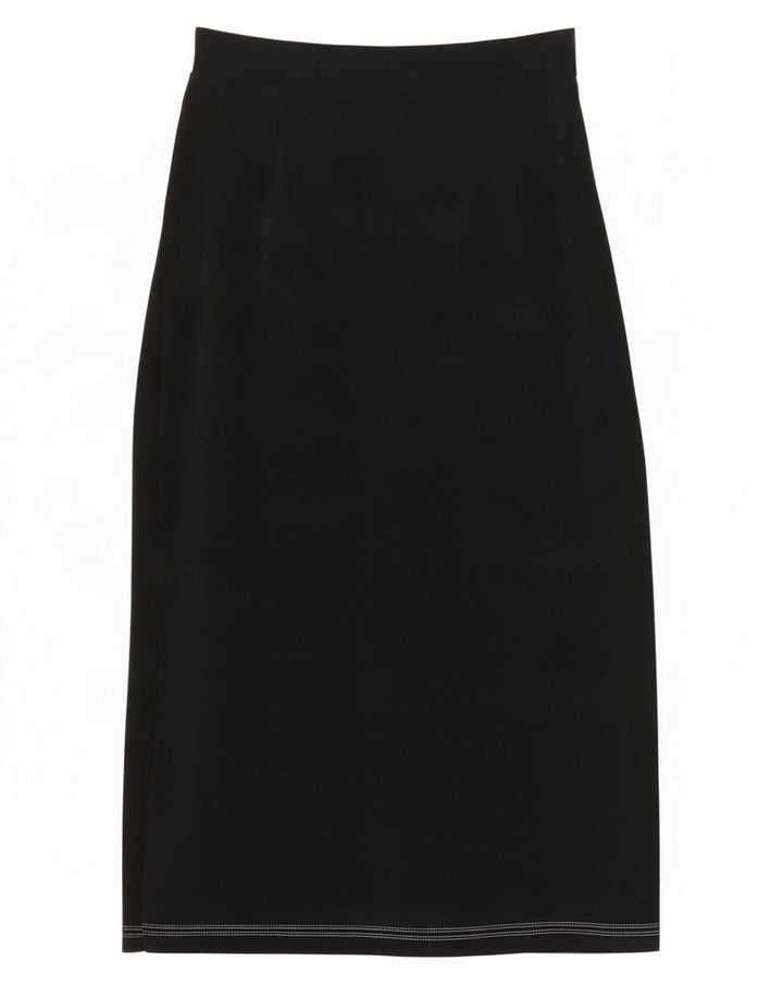 Simon Ellis Womens High Waist Wrap Skirt W30 Medium Black Triacetate