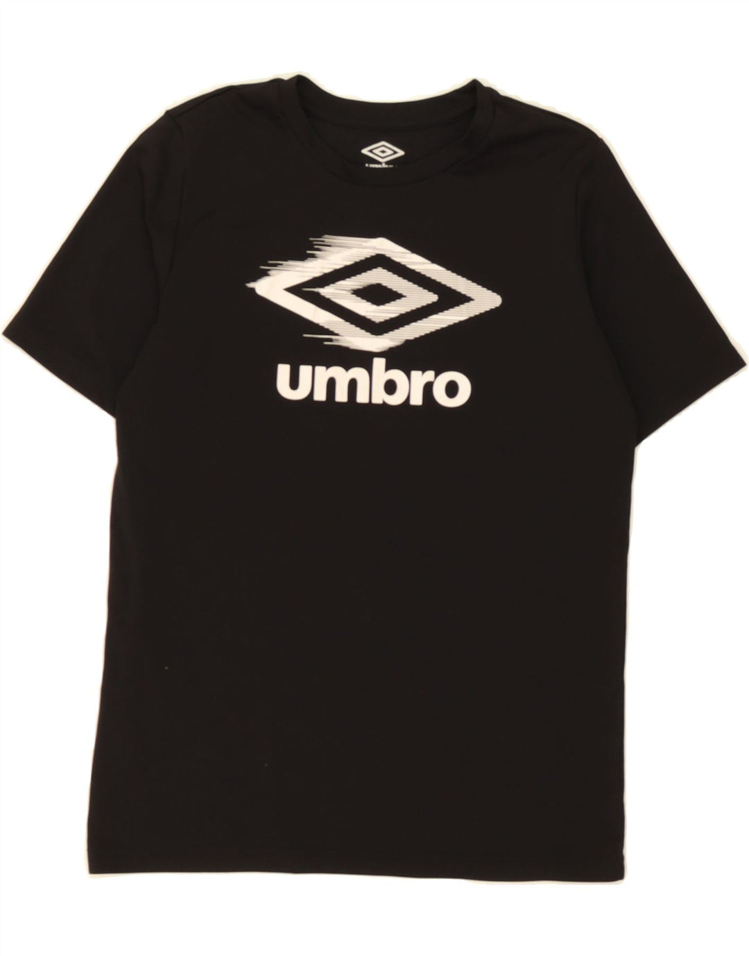 UMBRO Boys Graphic T-Shirt Top 12-13 Years Large Black Vintage Umbro and Second-Hand Umbro from Messina Hembry 