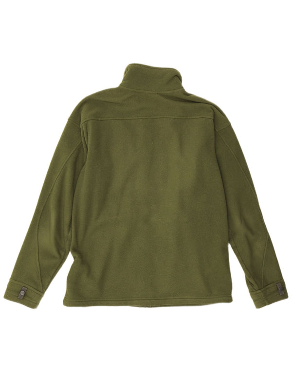 The North Face Mens Fleece Jacket UK 36 Small Green Polyester