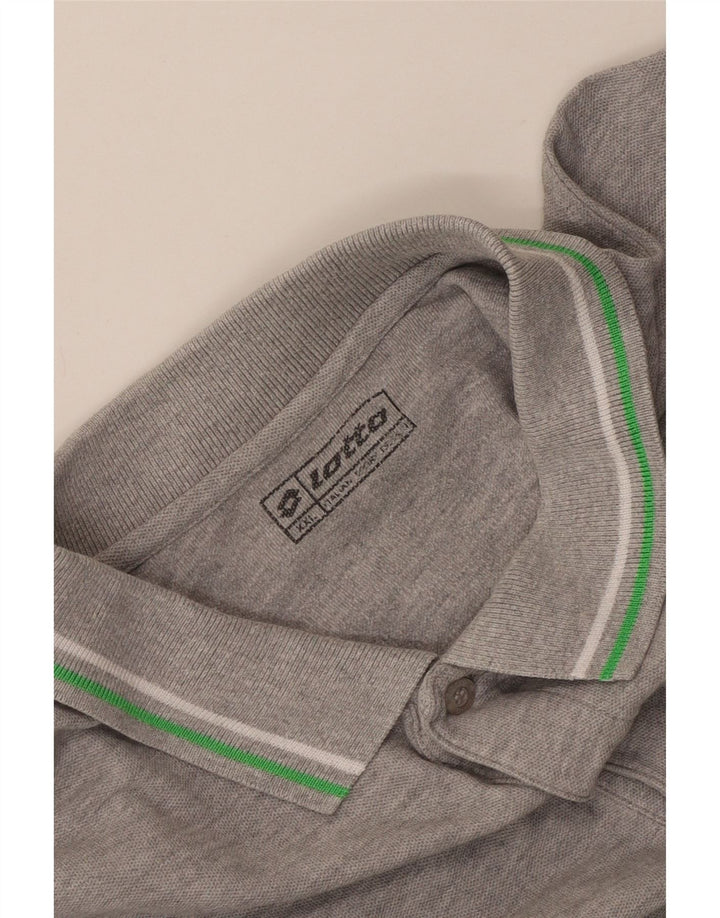 Lotto Mens Polo Shirt 2XL Grey Cotton