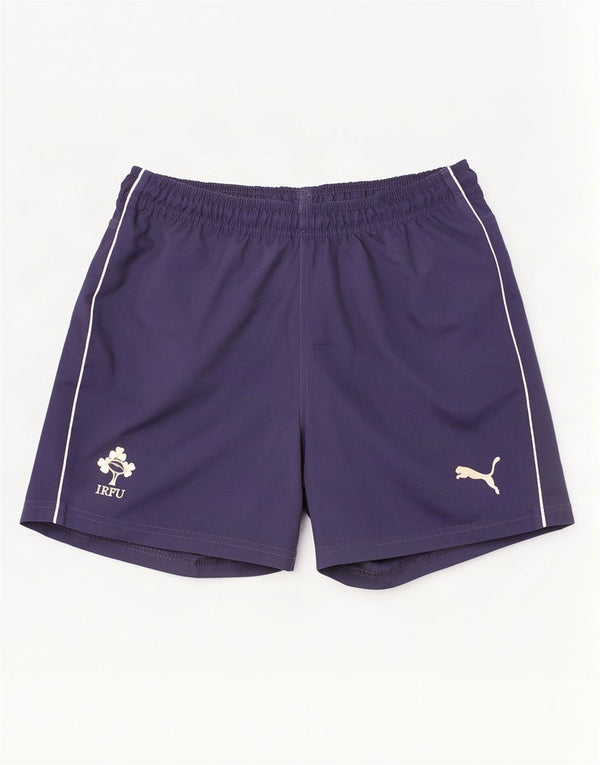 Pantaloncini sportivi Puma da ragazzo Irlanda 11-12 anni in poliestere blu navy