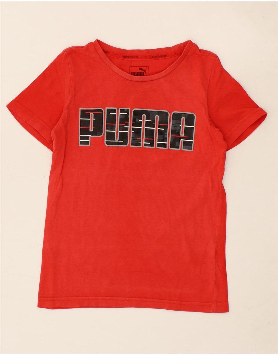 PUMA Boys Graphic T-Shirt Top 7-8 Years  Red Vintage Puma and Second-Hand Puma from Messina Hembry 