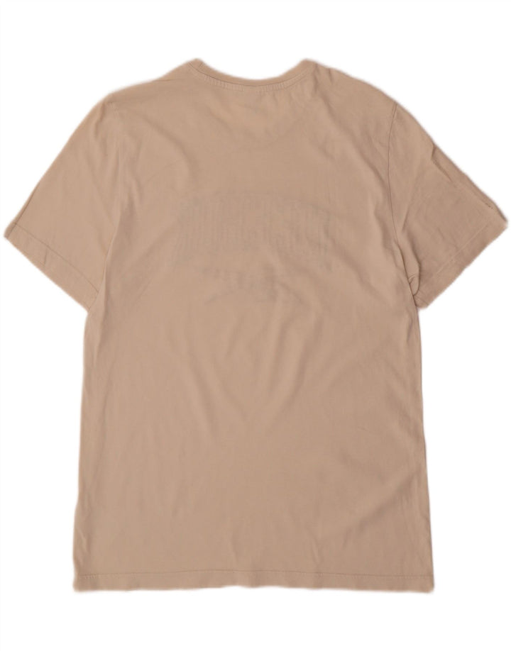 Reebok Herren Grafik-T-Shirt-Oberteil aus Baumwolle in Mittelbeige