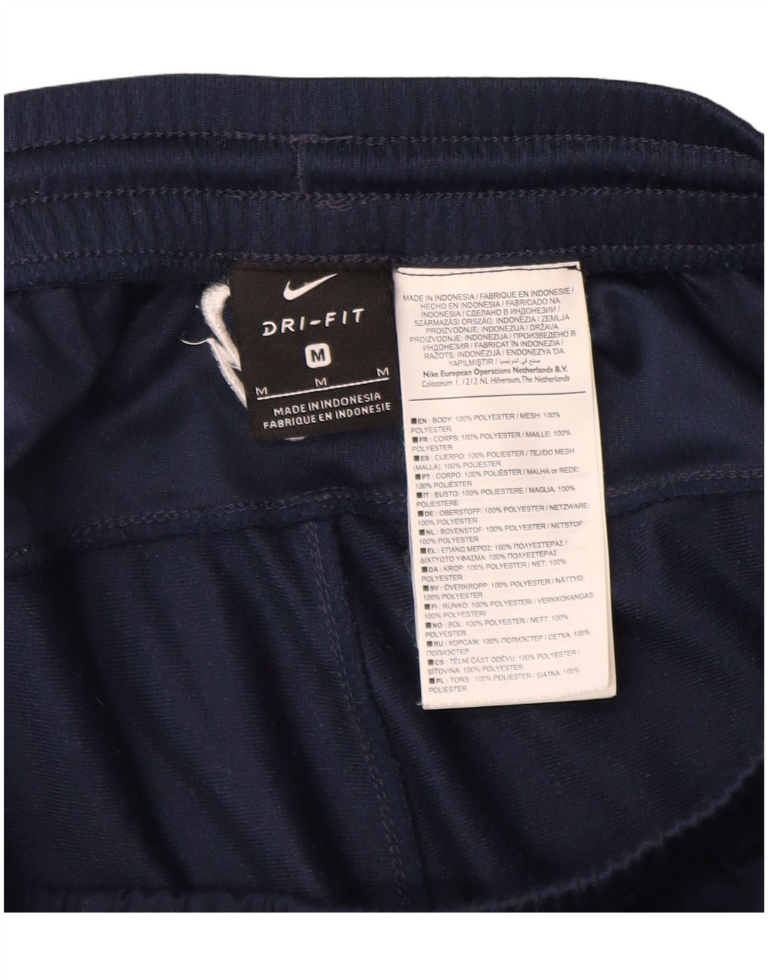 NIKE Mens Dri Fit Tracksuit Trousers Joggers Medium  Navy Blue Polyester