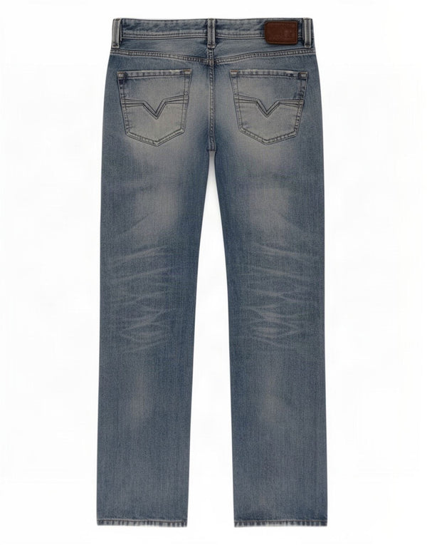 Jeans dritti regolari da uomo Diesel Larkee W32 L32 cotone blu