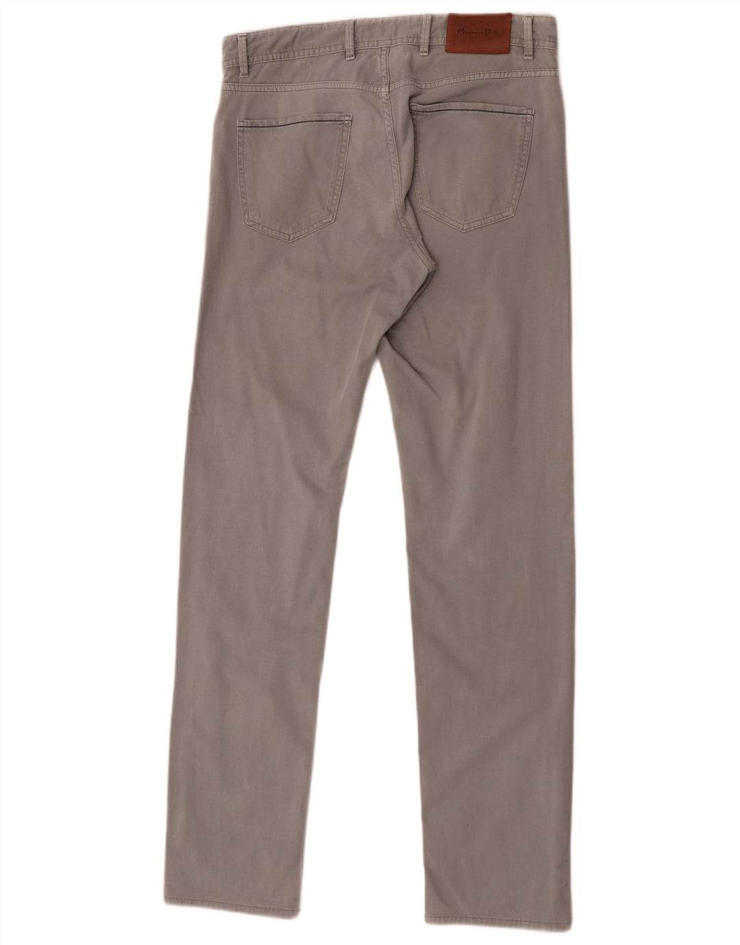 Massimo Dutti Mens Slim Fit Casual Trousers EU 40 Medium W32 L34 Grey