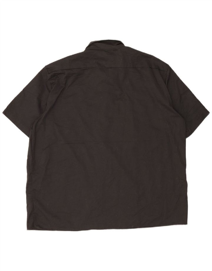 Dickies Mens Short Sleeve Shirt 2XL Black Polyester