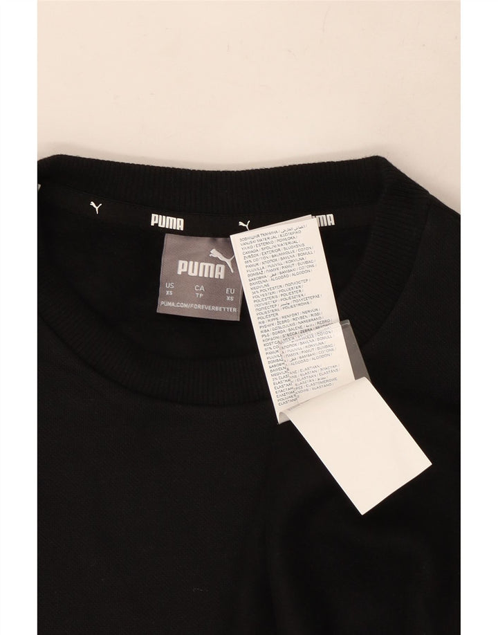 Puma Mens Graphic Sweatshirt Jumper XS Black Cotton