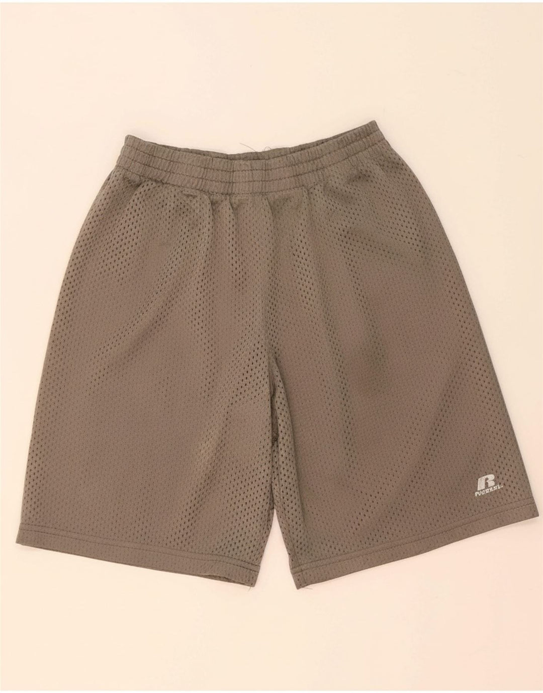 RUSSELL ATHLETIC Boys Sport Shorts 10-11 Years Grey Polyester