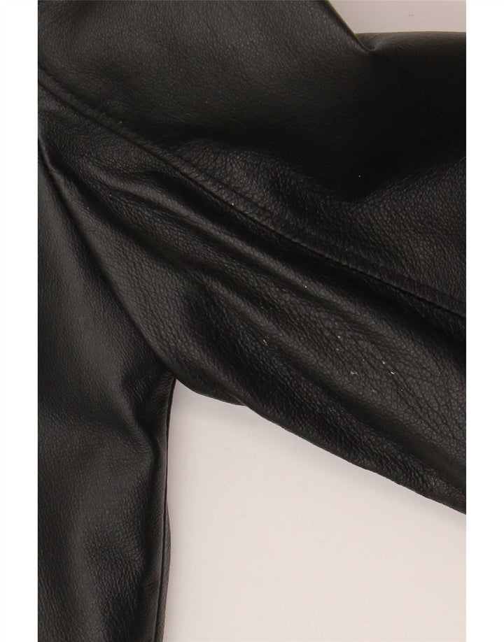 TCM Womens Leather Coat UK 12 Medium Black Leather