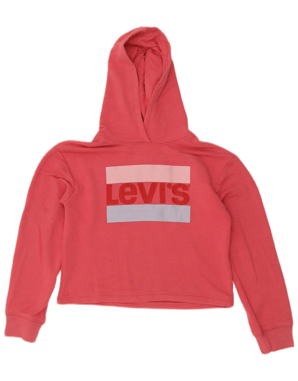 Levi's Jersey con capucha para niña Crop Graphic 13-14 años Algodón rosa