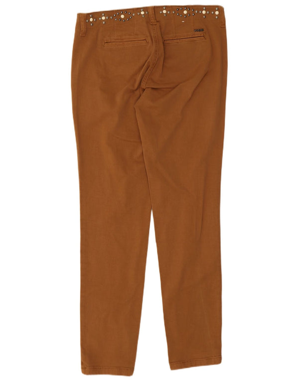 Guess Womens Slim Chino Trousers W26 L28 Beige Cotton