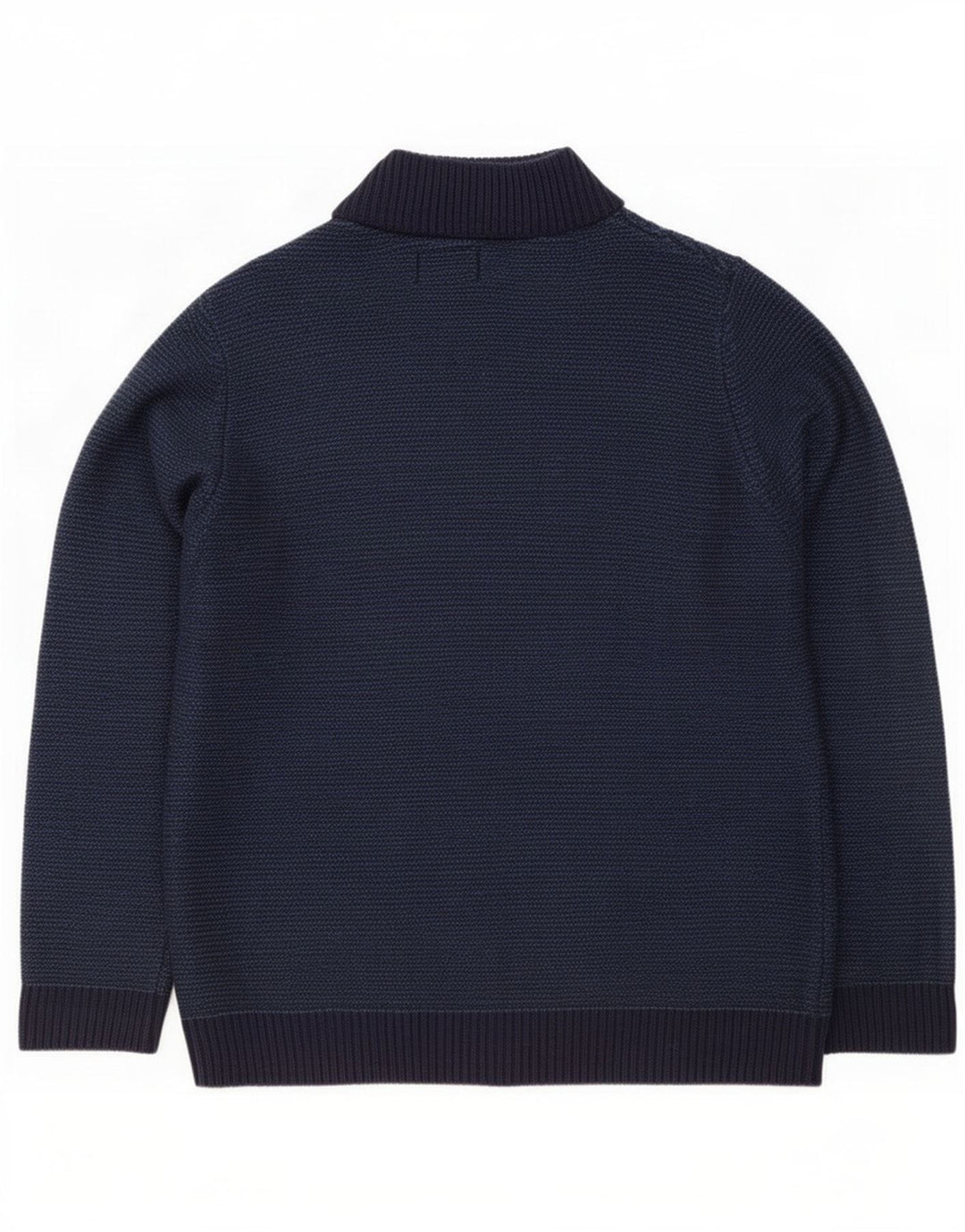 Marks & Spencer Mens Regular Fit Cardigan Sweater Large Navy Blue Acrylic