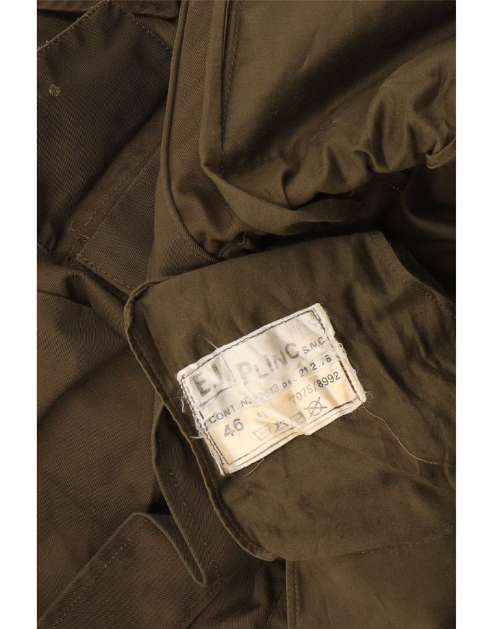 Vintage hombres chaqueta militar EU 46 pequeño caqui