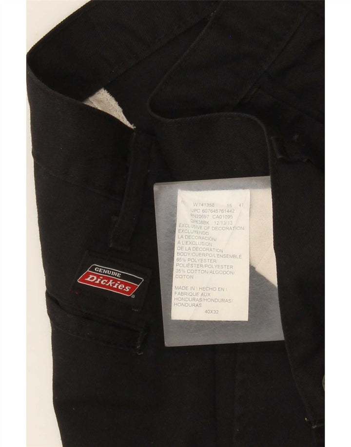 Calças Chino Regulares Masculinas Dickies W40 L32 Poliéster Preto