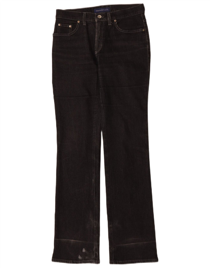 Trussardi Damen Bootcut Jeans IT 42 Medium W26 L33 Schwarze Baumwolle