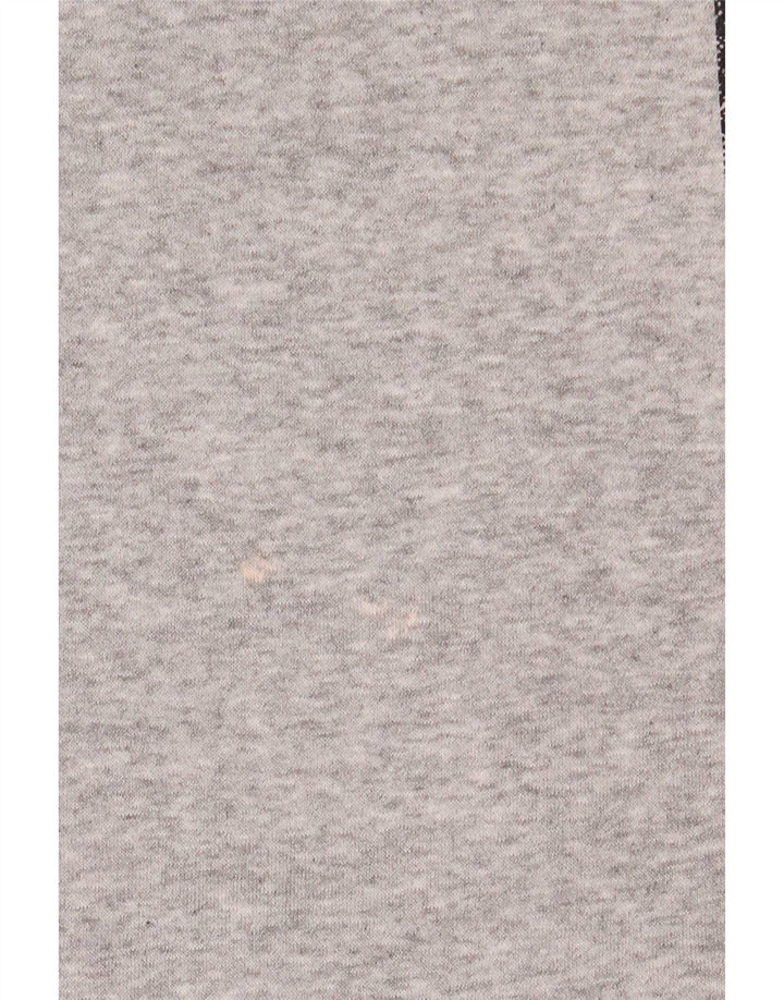 Adidas Mens Hoodie Jumper Medium Grey Colourblock Cotton